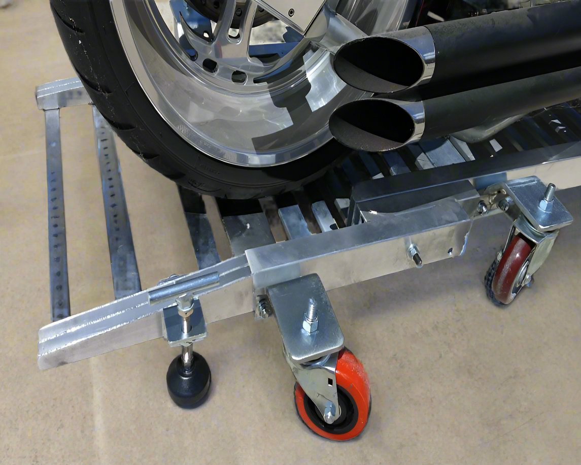 Close up of Condor garage dolly extension