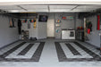 garage with floor tile pattern